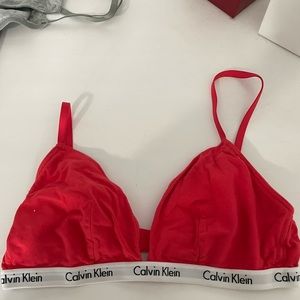 calvin klein triangle bralette